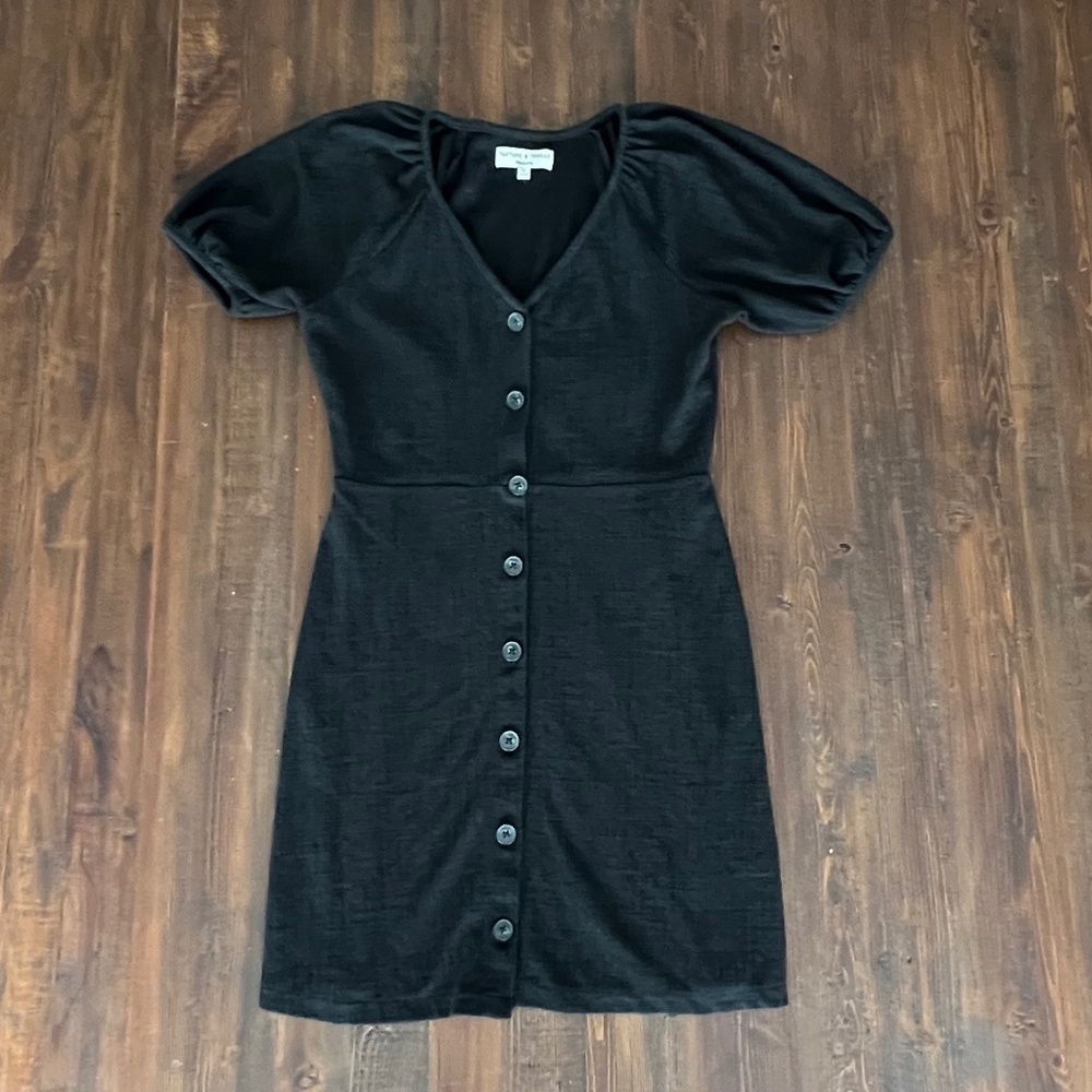 Madewell Texture and Thread Puff-Sleeve Dress. XS